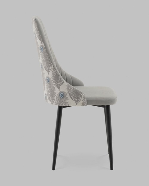 Изображение товара Стул Stool Group Касаденика / TG-kasadenika-frm09P (велюр серый/гобелен перья)