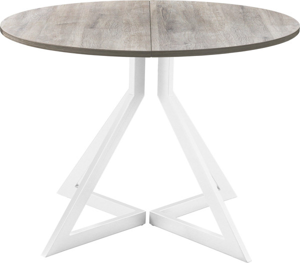 Изображение товара Обеденный стол AMC Elite Е20(900) D1 (белый/дуб уайт-ривер песочно-бежевый)