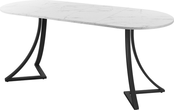 Изображение товара Обеденный стол AMC Elite Е24(1200) D3 (черный/мрамор кристалл)