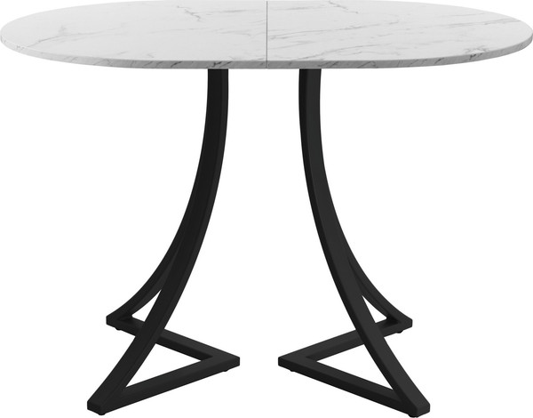 Изображение товара Обеденный стол AMC Elite Е24(1200) D3 (черный/мрамор кристалл)