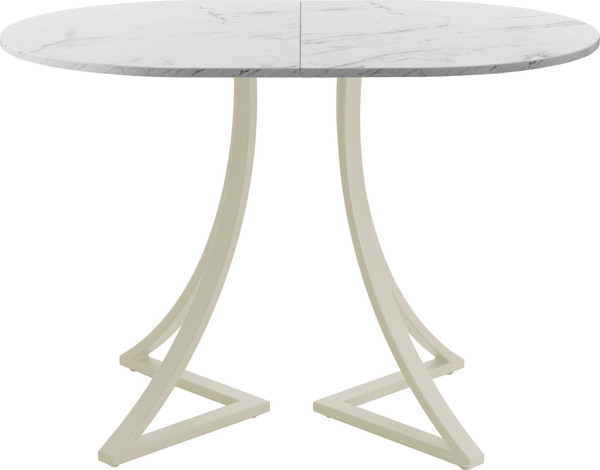 Изображение товара Обеденный стол AMC Elite Е24(1200) D3 (бежевый/мрамор кристалл)