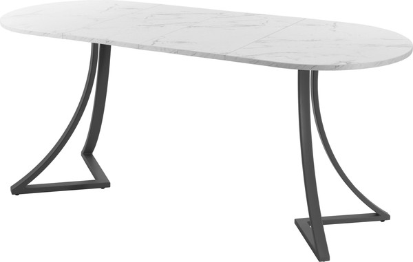 Изображение товара Обеденный стол AMC Elite Е24(1200) D3 (графит/мрамор кристалл)