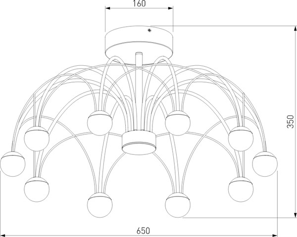Изображение товара Люстра Евросвет 90035/10 LED (черный)