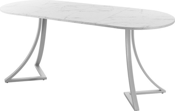 Изображение товара Обеденный стол AMC Elite Е24(1100) D3 (серебро/мрамор кристалл)