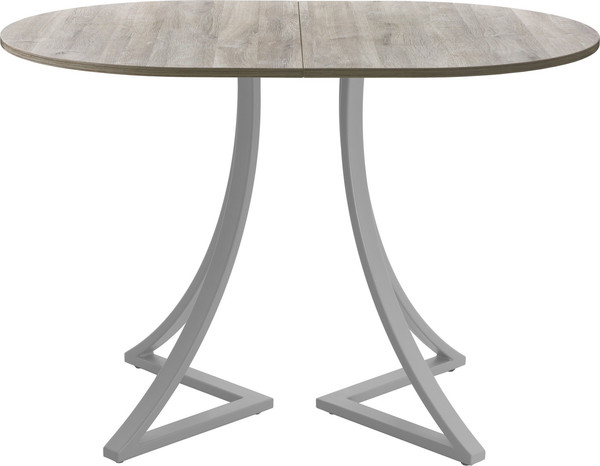 Изображение товара Обеденный стол AMC Elite Е24(1100) D3 (серебро/дуб уайт-ривер песочно-бежевый)