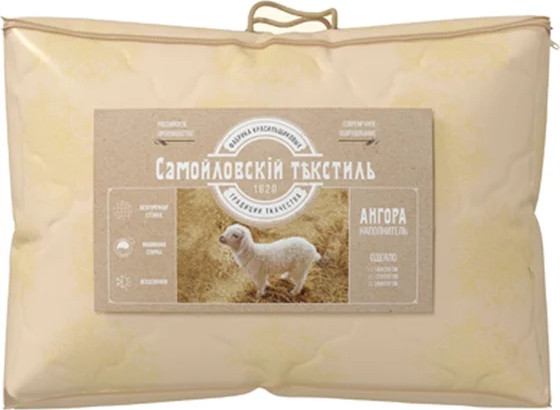 Изображение товара Одеяло Самойловский текстиль Ангора 200x220 / 761606 (золотые вензеля)