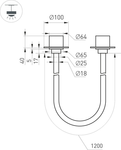 Изображение товара Потолочный светильник Arlight SP-TROPIC-BUILT-TRIMLESS-R18-L1200-18W Day4000 BK / 043374