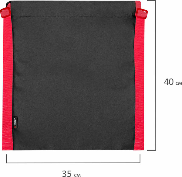 Изображение товара Мешок для обуви Heikki 272420 (черный/красный)