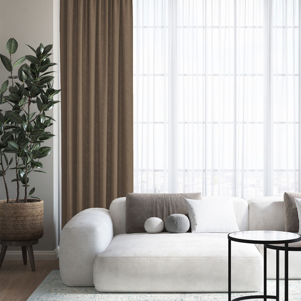 Изображение товара Штора Волшебная ночь Канвас 150x290 / 930770 (кофе)