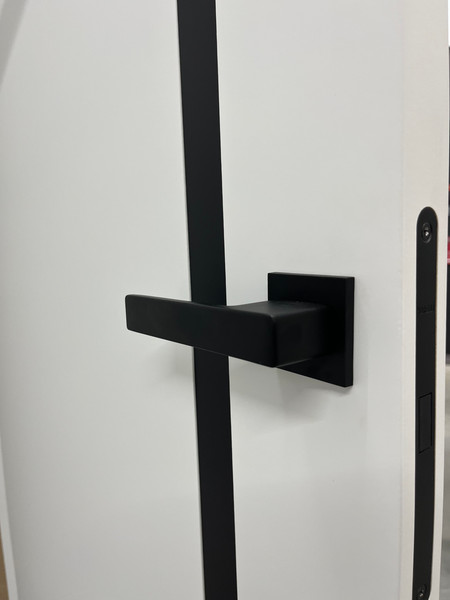 Изображение товара Дверь межкомнатная Юни Эмаль Line 2 60x200 (белый/черный)