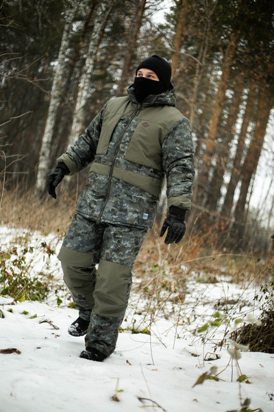 Изображение товара Костюм для охоты и рыбалки Taygerr Егерь Алова/Борей-Хаки Зима -45 (р.52-54/182-188)