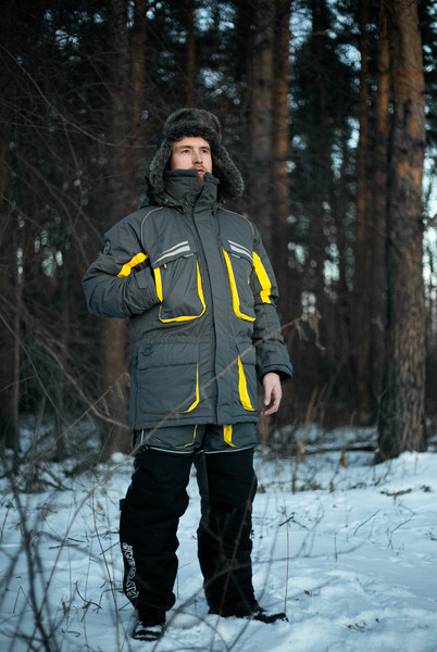 Изображение товара Костюм для охоты и рыбалки Taygerr Камчатка Таслан/Графит-Желтый Зима -45 (р.48-50/170-176)