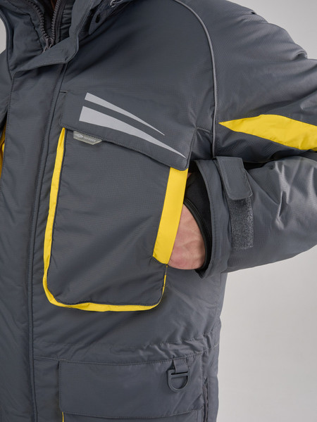 Изображение товара Костюм для охоты и рыбалки Taygerr Камчатка Таслан/Графит-Желтый Зима -45 (р.48-50/182-188)