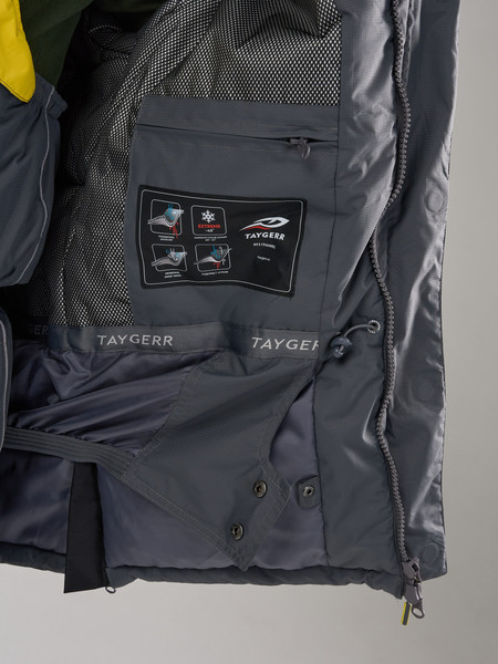 Изображение товара Костюм для охоты и рыбалки Taygerr Камчатка Таслан/Графит-Желтый Зима -45 (р.56-58/182-188)