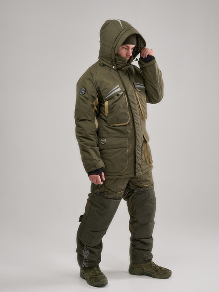Изображение товара Костюм для охоты и рыбалки Taygerr Камчатка Таслан/Хаки Зима -45 (р.52-54/182-188)