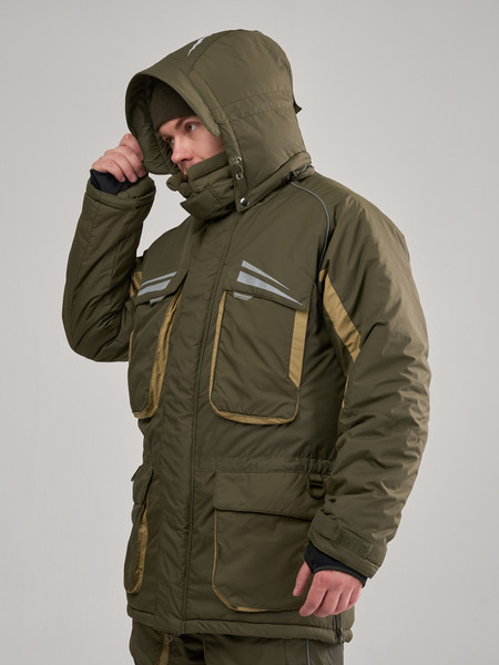 Изображение товара Костюм для охоты и рыбалки Taygerr Камчатка Таслан/Хаки Зима -45 (р.52-54/182-188)