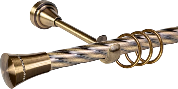 Изображение товара Карниз для штор АС ФОРОС Grace D19К + наконечники Астурия (1.6м, антик)