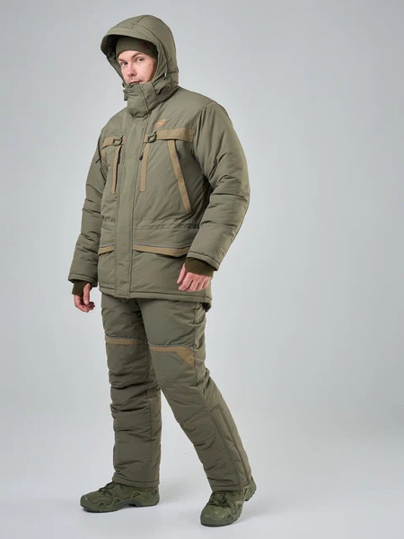 Изображение товара Костюм для охоты и рыбалки Taygerr Рыболов 2 Таслан/Хаки Зима -45 (р.52-54/170-176)