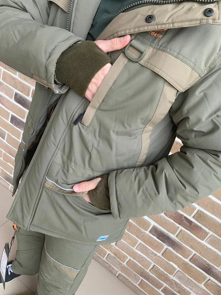 Изображение товара Костюм для охоты и рыбалки Taygerr Рыболов 2 Таслан/Хаки Зима -45 (р.52-54/170-176)