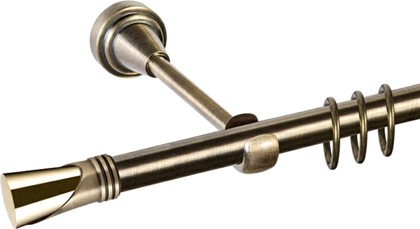 Изображение товара Карниз для штор АС ФОРОС Grace D19К + наконечники Вега золото (2м, антик)