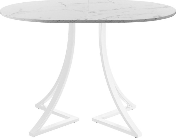 Изображение товара Обеденный стол AMC Elite Е24(1200) D3 (белый/мрамор кристалл)