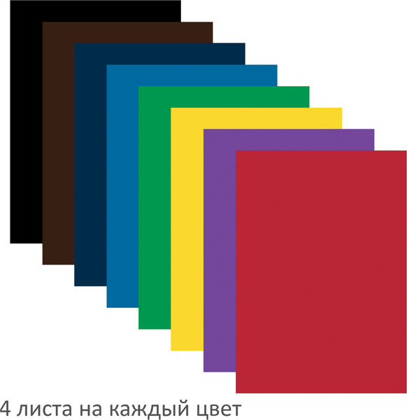 Изображение товара Набор цветной бумаги Brauberg Птицы / 115488 (8цв)