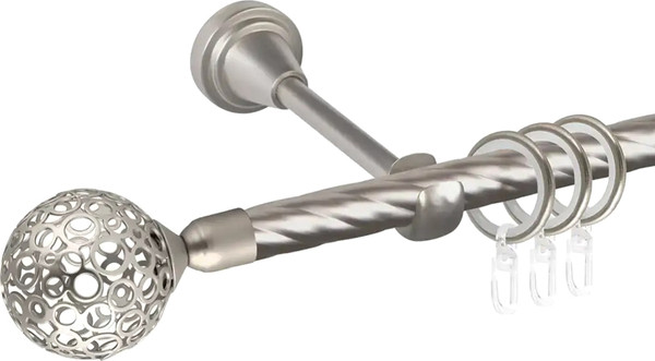 Изображение товара Карниз для штор АС ФОРОС Grace D19К + наконечники Метеор (1.6м, сатин)