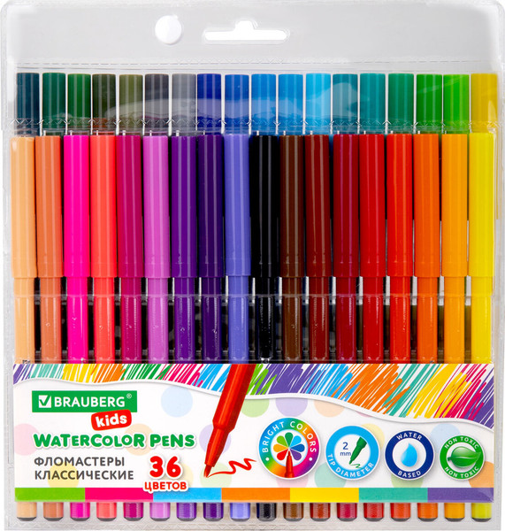 Изображение товара Фломастеры Brauberg Kids / 152603 (36цв)
