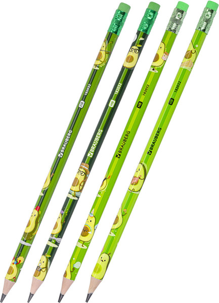 Изображение товара Набор простых карандашей Brauberg Avocado / 182032 (12шт)