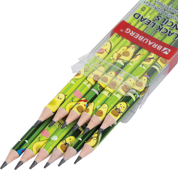 Изображение товара Набор простых карандашей Brauberg Avocado / 182032 (12шт)
