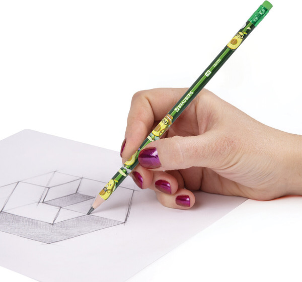 Изображение товара Набор простых карандашей Brauberg Avocado / 182032 (12шт)