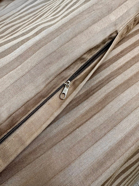 Изображение товара Комплект постельного белья Реноме 2сп Графитовая коллекция горький шоколад Ss-002 (страйп-сатин)