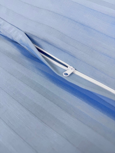 Изображение товара Комплект постельного белья Реноме 1.5сп Графитовая коллекция Небесный Ss-004 (страйп-сатин)