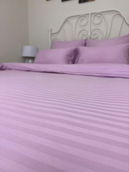 Изображение товара Комплект постельного белья Реноме 1.5сп Графитовая коллекция Сакура Ss-006 (страйп-сатин)