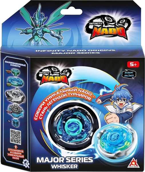 Изображение товара Игровой набор Infinity Nado Волчок Мэйджор. Whisker. Небесный Вихрь / 68692
