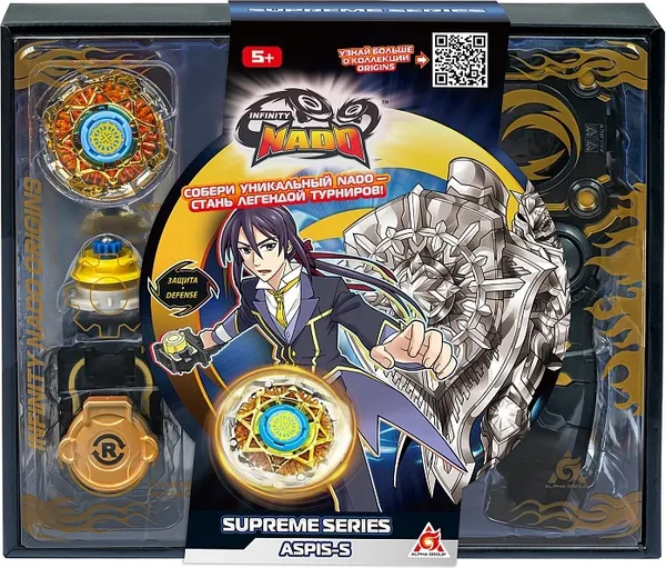 Изображение товара Игровой набор Infinity Nado Волчок Суприм. Aspis. Ослепительный щит / 68703