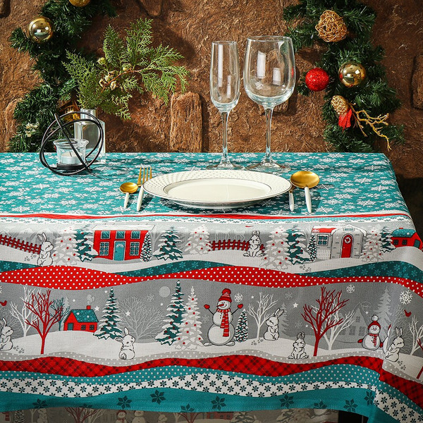 Изображение товара Скатерть Текстильный городок Нарядная сказка / ТХбК29114-5/150 (150x180, зеленый)