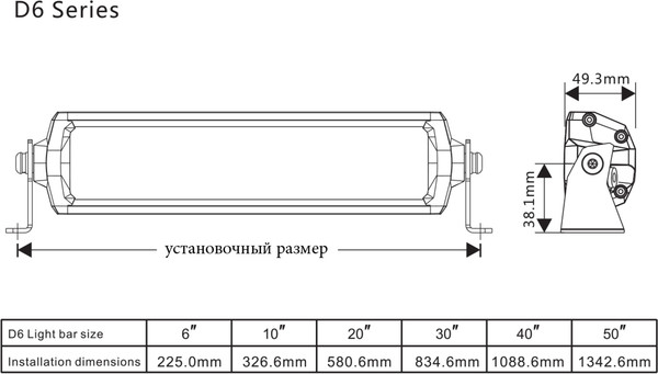 Изображение товара Фара автомобильная Aurora Light ALO-D6-6-P23H1