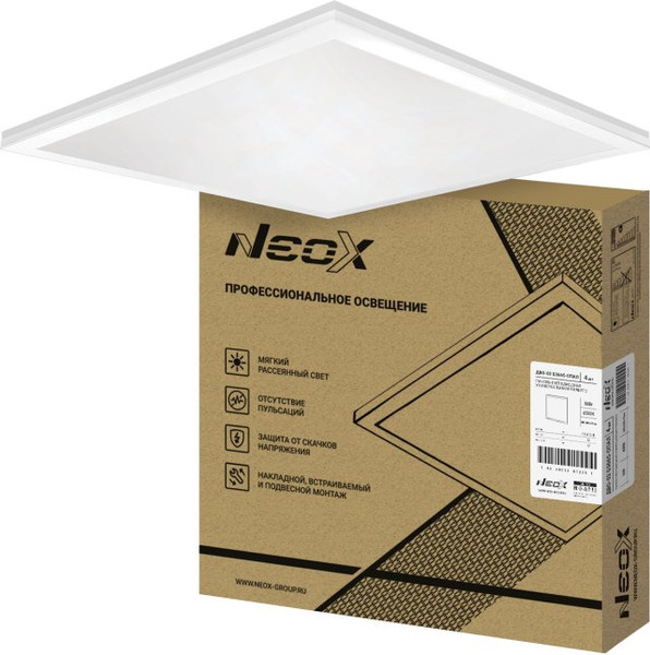 Изображение товара Панель светодиодная Neox ДВО-02 G3665-Опал / 4690612062884