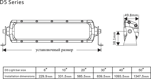 Изображение товара Фара автомобильная Aurora Light ALO-D5R-10 Red