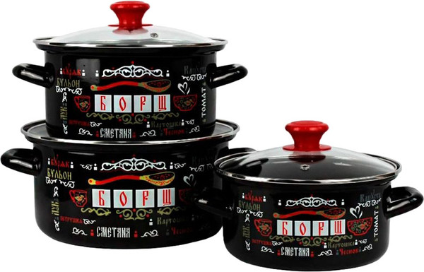 Изображение товара Набор кастрюль КМЗ Борщ-1 Нбр (коричневый)