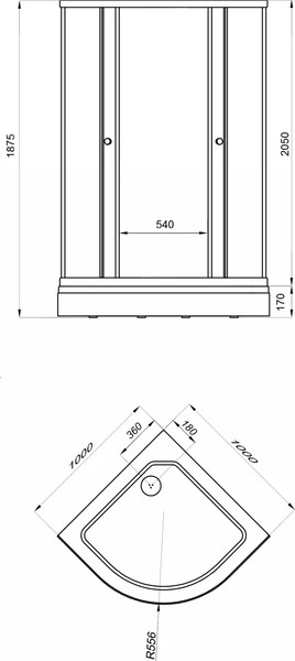 Изображение товара Душевой уголок Triton Стандарт А c расширительным профилем 100x100 (мозаика)