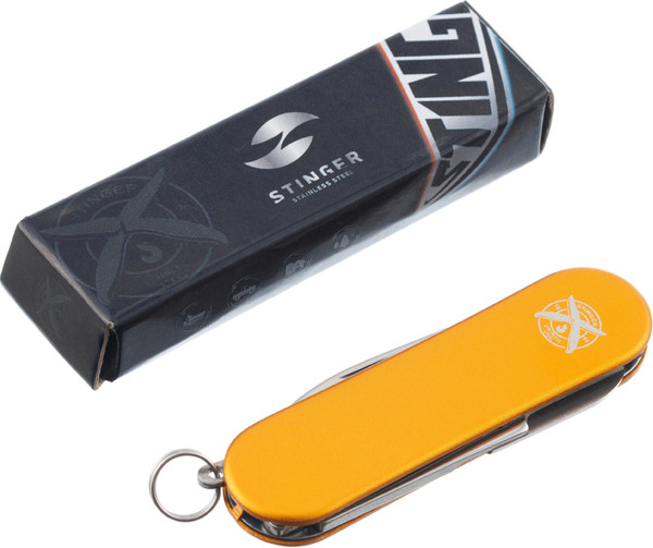 Изображение товара Нож швейцарский STINGER FK-K7003LG-GOLD