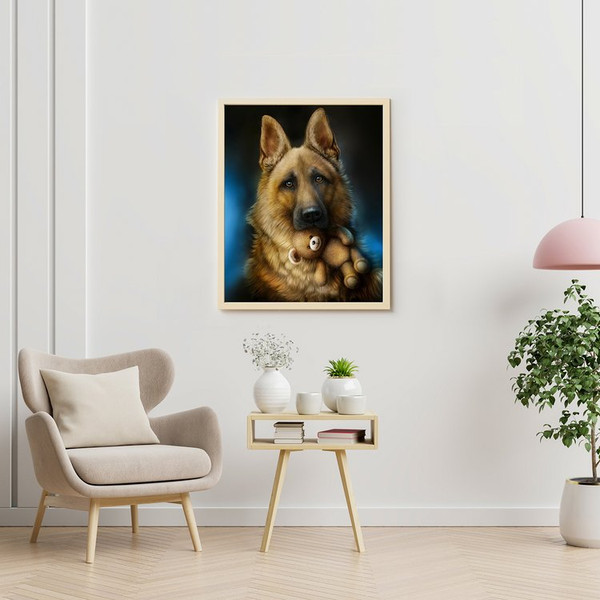 Изображение товара Картина по номерам Молли Немецкая Овчарка 40x50 / HR0616