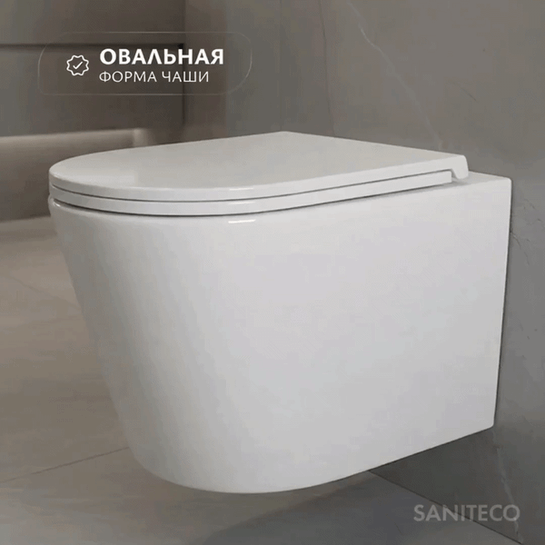 Изображение товара Унитаз подвесной Saniteco Tornado KW-9005WT