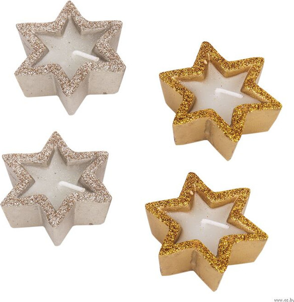 Изображение товара Набор свечей Darvish Звездочки / DV-H-2071 (4шт)