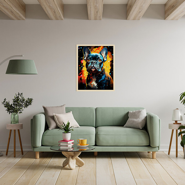 Изображение товара Картина по номерам Флюид Французский Бульдог / BHR0585