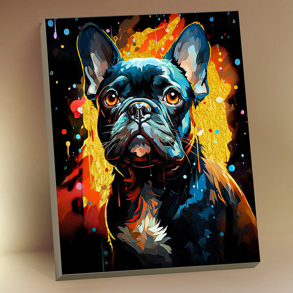 Изображение товара Картина по номерам Флюид Французский Бульдог / BHR0585