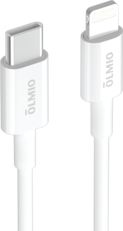 Изображение товара Кабель Olmio USB2.0 Type-C - Lightning / 041666 (1м, белый)