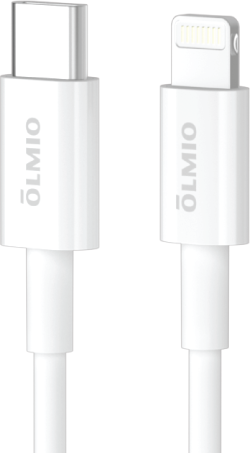 Изображение товара Кабель Olmio USB2.0 Type-C - Lightning / 041666 (1м, белый)